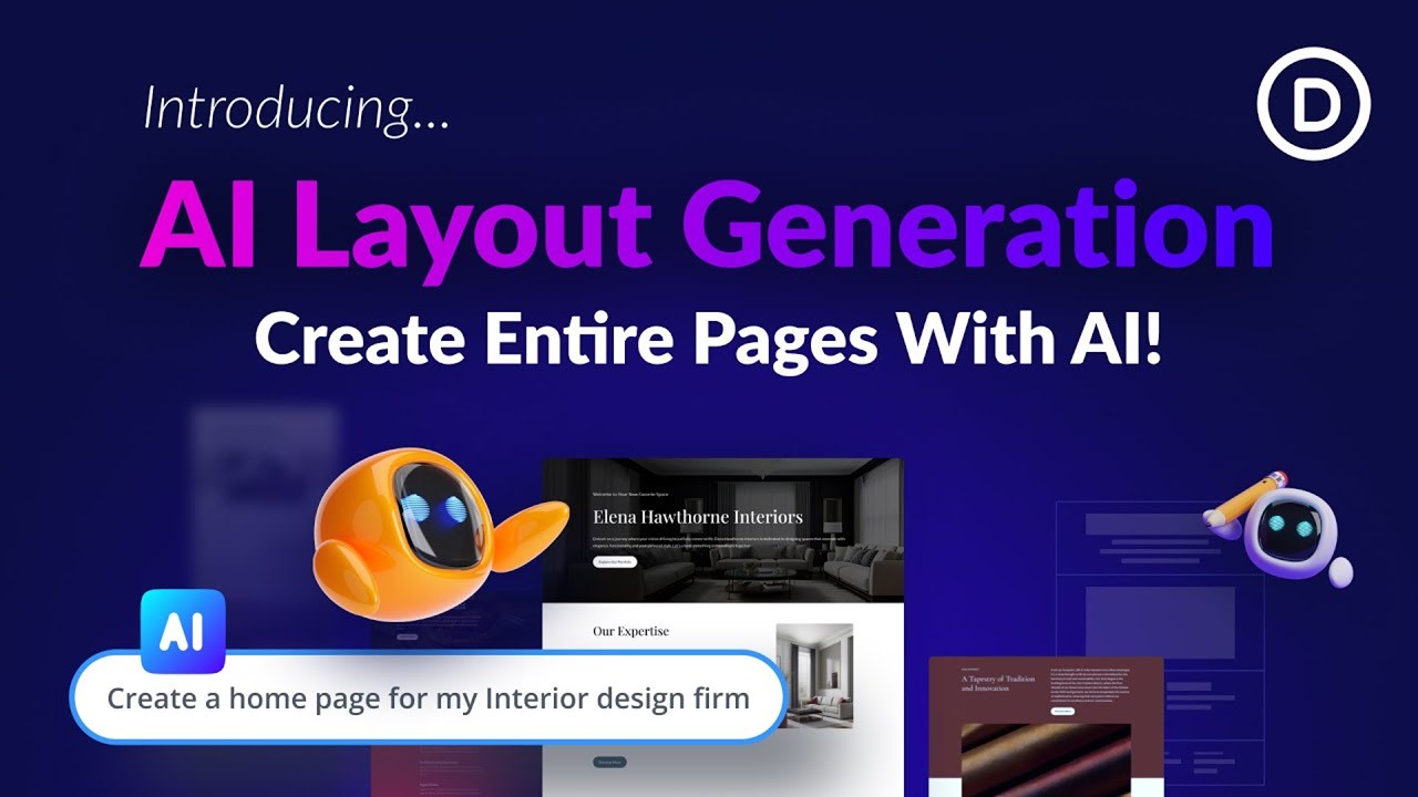 Mise en page automatique avec Divi IA