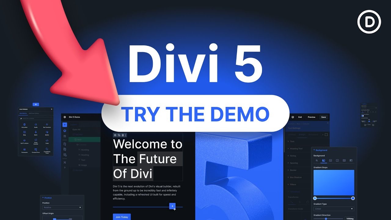 Essayez la démo de Divi 5 aujourd’hui !
