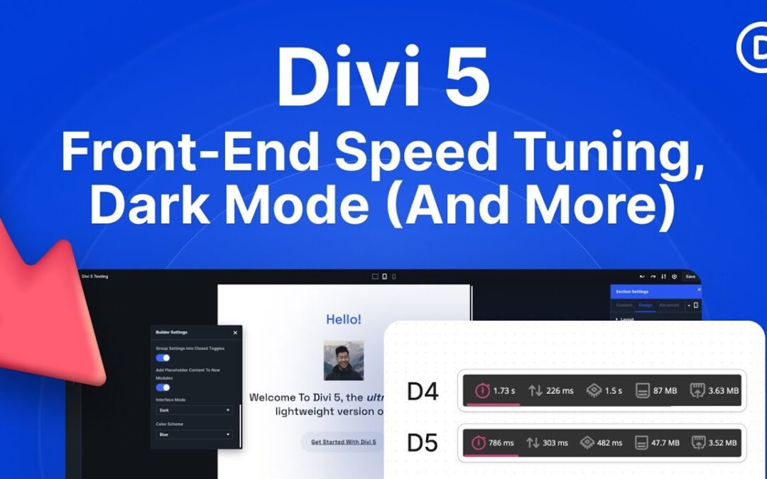 Divi 5 : Vitesse et Performance du front-end
