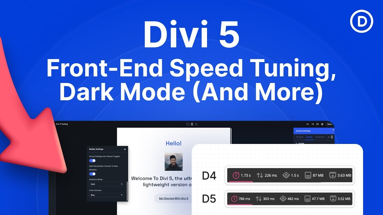 Divi 5 : Vitesse et Performance du front-end