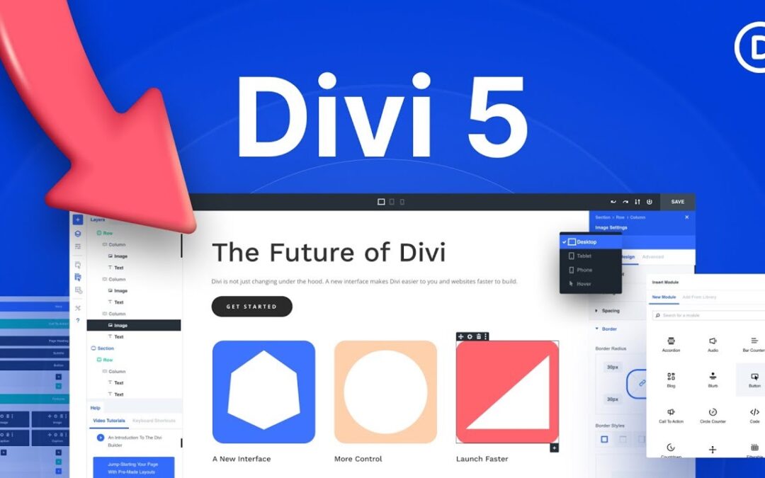 L’interface de Divi 5